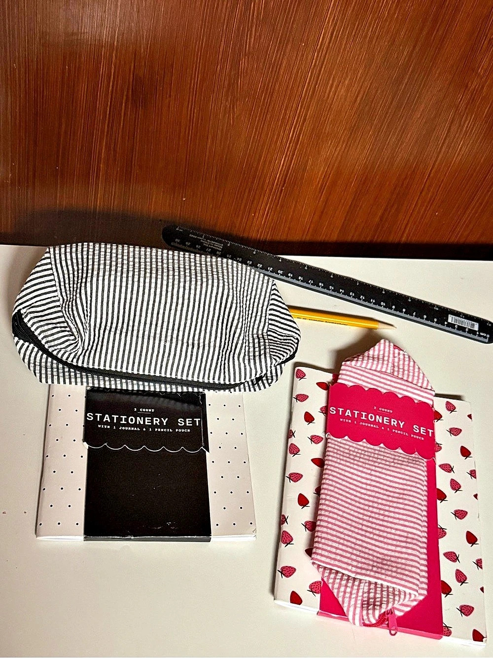 Stationery Set with Journal and Pencil Pouch - 2 stationery sets